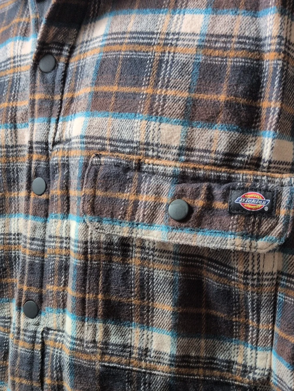 ✨DICKIES Heavyweight Brawny Flannel Chocolate Brown Plaid 2XL
